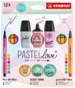 Комплект Pastellove Pen 68 Boss и Point 88, 18 броя, Stabilo - Image 2