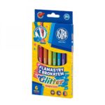 Комплект Glitter кръгли флумастери с блясък, 6 цвята, Astra - Image 2