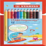 Комплект цветни акварелни моливи Aquacolor Stabilo