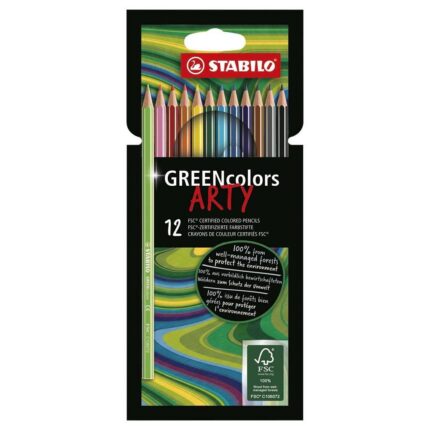 Комплект цветни моливи GREENcolors Arty Stabilo
