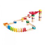Дървена игра Домино писта 50 части, Hape - Image 3