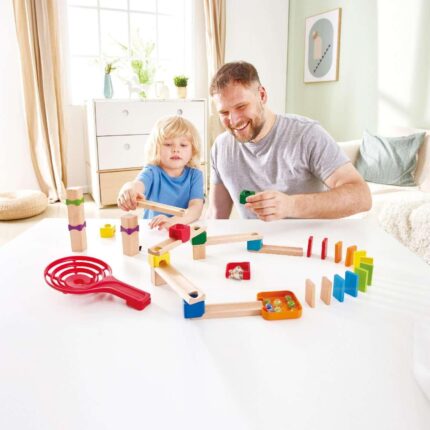 Дървена игра Домино писта 50 части, Hape
