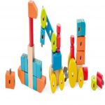 Дървени цветни кубчета 44 части, Hape - Image 4