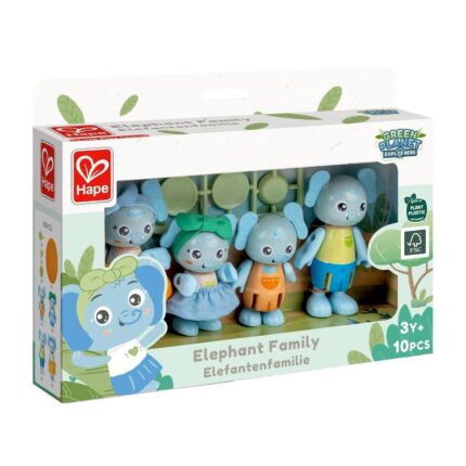 Дървени фигури Семейство слончета 10 части, Hape