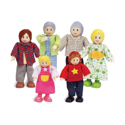 Дървени кукли Щастливо семейство 6 броя, Hape