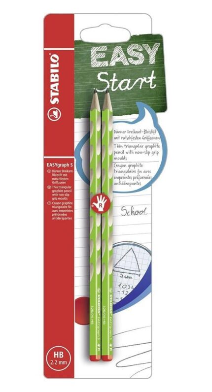 Комплект ергономични моливи EASYgraph S HB Дясна ръка, 2 броя, Stabilo