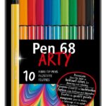 Комплект флумастери Pen 68 Arty метална кутия Stabilo