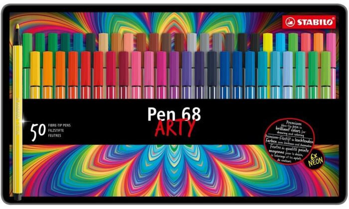 komplekt-flumasteri-stabilo-pen-68-arty-st6850-6-metalna-kutia-50-casti-image_65a07e4d2ebdd Комплект флумастери Pen 68 Arty метална кутия Stabilo