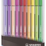 Комплект флумастери Pen 68 Color Parade светлосиня кутия Stabilo
