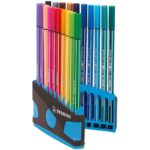 Комплект флумастери Pen 68 Color Parade светлосиня кутия, 20 цвята, Stabilo - Image 2
