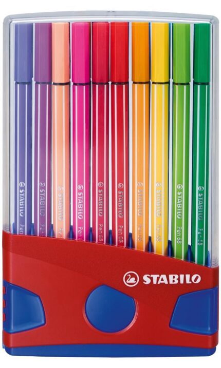Комплект флумастери Pen 68 Color Parade тъмносиня кутия Stabilo