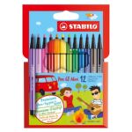 Комплект флумастери Pen 68 Mini, 12 цвята, Stabilo - Image 3