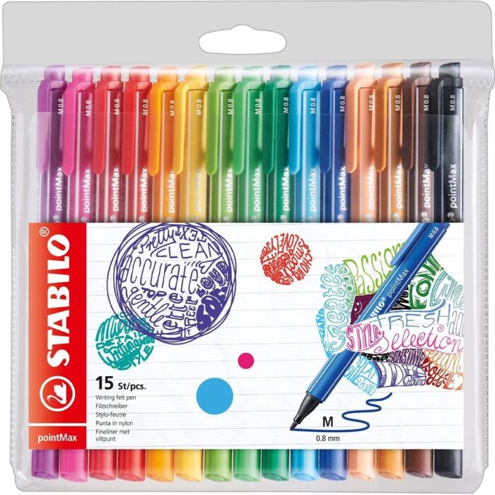 komplekt-flumasteri-stabilo-pointmax-st48815-01-15-cvata-image_65a1db3a44653 Комплект флумастери pointMax Stabilo