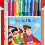 Комплект флумастери Trio 2 в 1 Stabilo