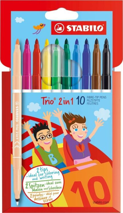 Комплект флумастери Trio 2 в 1 Stabilo