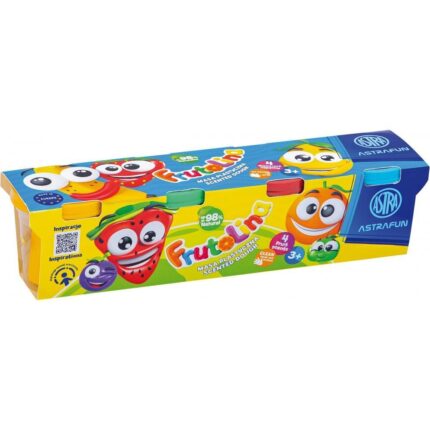 Комплект моделин в чаша Frutolina, 4 цвята, Astra