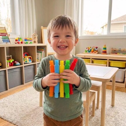 Комплект от 5 броя Fidget Pop Tubes – Малки