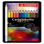 Комплект пастелни моливи CarbOthello метална кутия, 12 цвята, Stabilo - Image 2