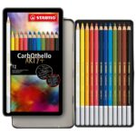 Комплект пастелни моливи CarbOthello метална кутия, 12 цвята, Stabilo - Image 3