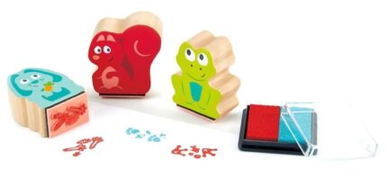 Печати Стъпки с двуцветен тампон 3 броя, Hape