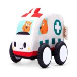 Пулбек плюшени колички 4 броя, Hape - Image 3