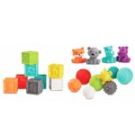 Комплект сензорни бебешки играчки 20 броя, Infantino