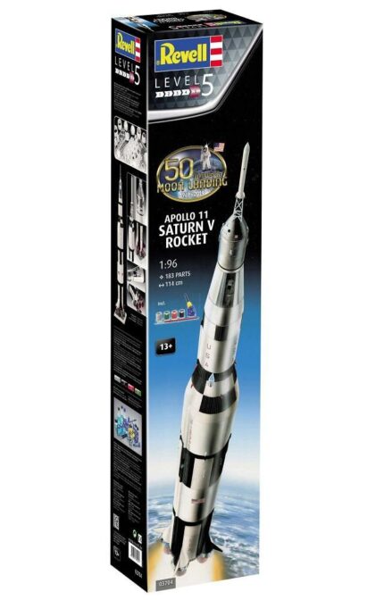 Комплект Сглобяем модел Apollo 11 Saturn V Rocket, 183 части, Revell