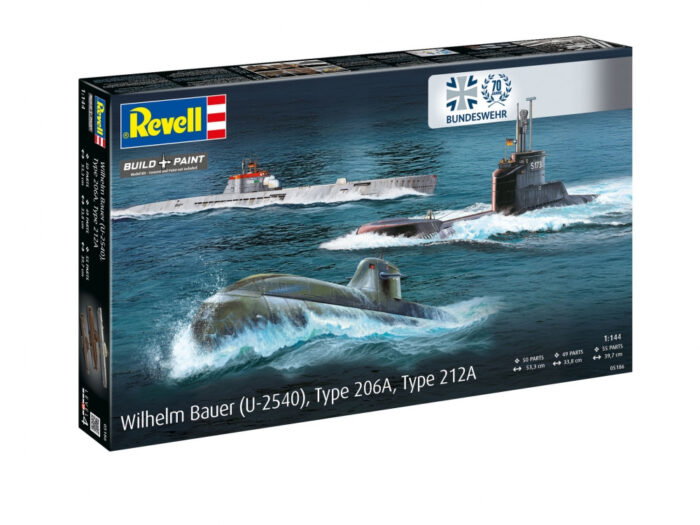 komplekt-sglobaemi-modeli-revell-70-ta-godisnina-podvodnica-bundeswehr-wilhelm-bauer-type-206a-class2-154-casti-6a08ffacb17b3 Сглобяеми модели 3 броя подводници Bundeswehr 154 части, Revell
