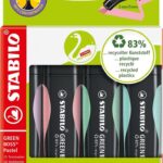 Комплект текст маркери Green Boss пастел Stabilo