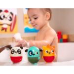 Играчка за баня Куче Коте и Панда, Battat