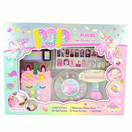Комплект за маникюр Pop it Еднорог, 6 части, Robetoy