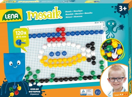 Комплект за мозайка 120бр. 15мм Непрозрачен 28 x 19.5 см, Lena
