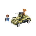Конструктор Combat Zone Военен автомобил с оръдие, 155 части, Qman - Image 2