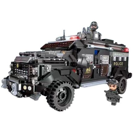 Конструктор Mine City брониран камион SWAT 1250 части, Qman