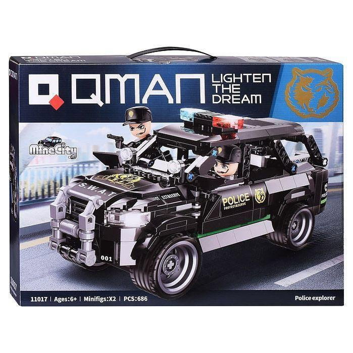 konstruktor-qman-mine-city-policejski-avtomobil-686-casti-image_64f65b5184445 Конструктор Mine City полицейски автомобил 686 части, Qman
