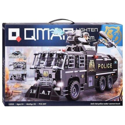 Конструктор Mine City камион с водно оръдие 847 части, Qman