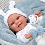 Кукла бебе Babyto Elegance със синьо одеялце, 35 см, Arias - Image 3