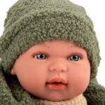 Плачеща кукла бебе Миес с бежово-зелено костюмче, 45 см, Arias - Image 3