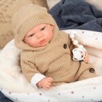 Кукла бебе Олона с бежово костюмче и биберон, 40 см, Arias - Image 2