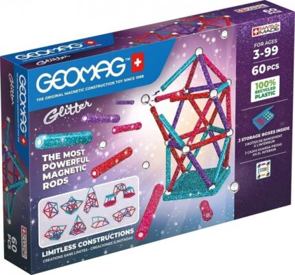 Магнитен конструктор Glitter 60 части, Geomag