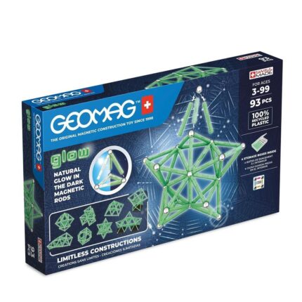 Магнитен конструктор Glow 93 части, Geomag
