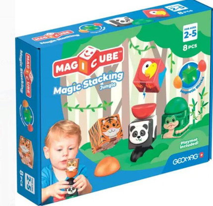 Магнитен конструктор Magicube Джунгла, 8 части, Geomag