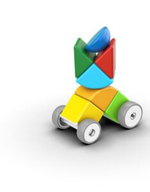 Магнитен конструктор Magicube Колички, 13 части, Geomag - Image 2