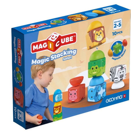 Магнитен конструктор Magicube Сафари, 10 части, Geomag