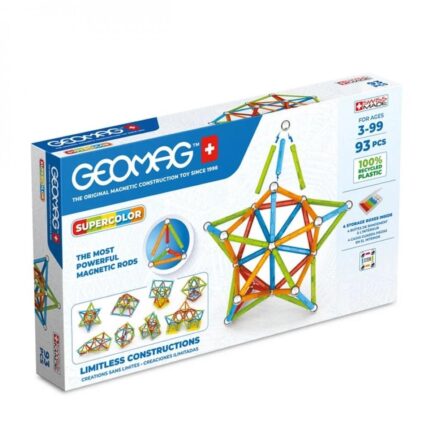 Магнитен конструктор Supercolor 93 части, Geomag