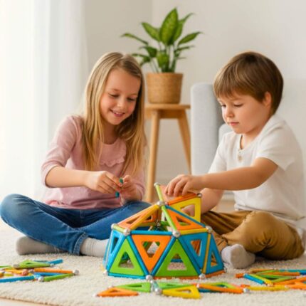 Магнитен конструктор Supercolor Panels 78 части, Geomag