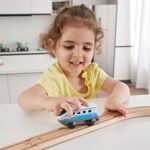 Междуградски локомотив с батерия, 12 x 4 x 5 см Син, Hape - Image 5