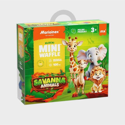 Конструктор Животни от саваната, 100 части, Marioinex