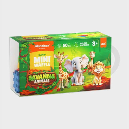 Конструктор Животни от саваната, 50 части, Marioinex