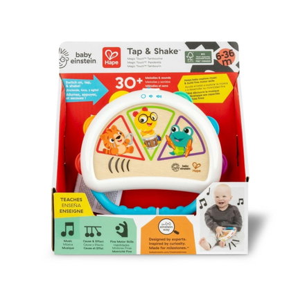 Музикална сензорна бебешка тамборина, Baby Einstein, Hape